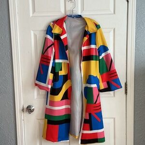 ⭐️⭐️UNKNOWN DESIGNER ⭐️⭐️.        Multicolor Abstract Duster